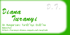 diana turanyi business card